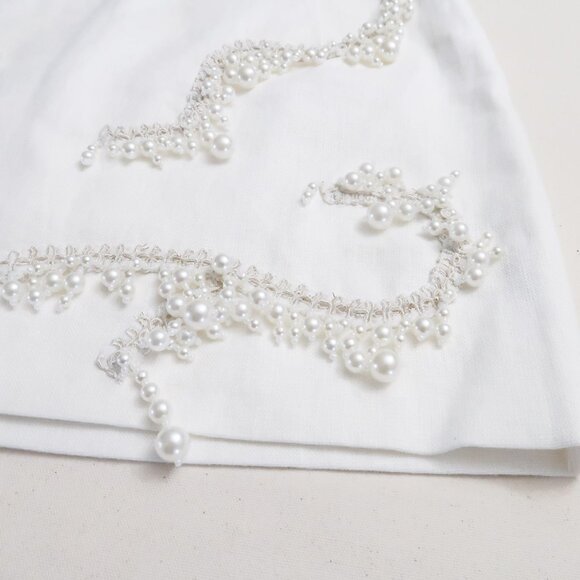 H&M Embellished Beading Linen Skirt Size 14 - Picture 4 of 9